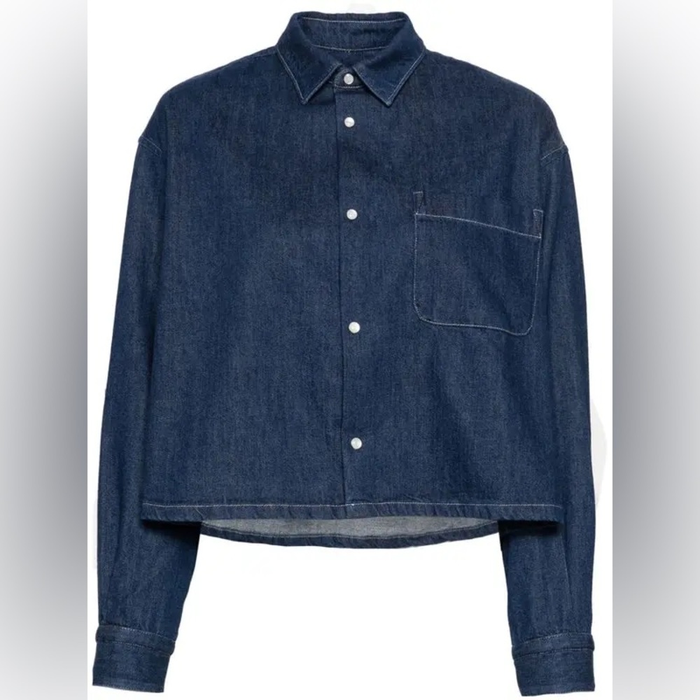 APC Samantha Denim Jacket/Shirt in Washed Indigo - Picture 9 of 11
